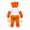 Orange Bear Mascot Costume with Custom Logo Orange Bear Mascot Costume with Custom Logo