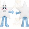 White Star Mascot Costume with Custom Logo