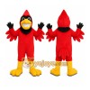 Red Bird Mascot Costume with Custom Logo