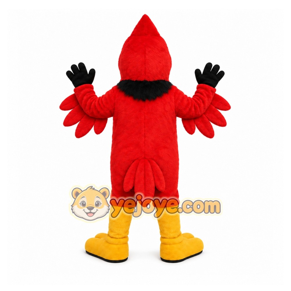 Red Bird Mascot Costume with Custom Logo