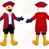 Red Bird Mascot Costume with Custom Logo