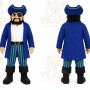 Blue Pirate Mascot Costume with Custom Logo
