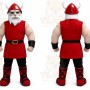 Red Viking Mascot Costume with Custom Logo