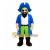 Blue Pirate Mascot Costume with Custom Logo Blue Pirate Mascot Costume with Custom Logo