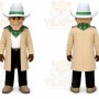 Beige Cowboy Mascot Costume with Custom Logo