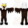 Brown Eagle Mascot Costume with Custom Logo
