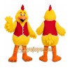 Yellow Chicken Mascot Costume with Custom Logo