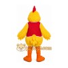 Yellow Chicken Mascot Costume with Custom Logo