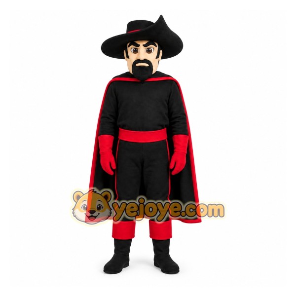 Black Superhero Mascot Costume with Custom Logo