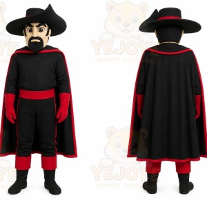 Black Superhero Mascot Costume with Custom Logo