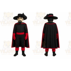 Black Superhero Mascot Costume with Custom Logo
