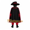 Black Superhero Mascot Costume with Custom Logo Black Superhero Mascot Costume with Custom Logo