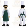 White Chef Mascot Costume with Custom Logo