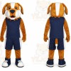 Brown Dog Mascot Costume with Custom Logo