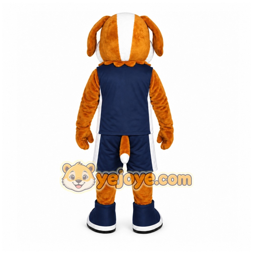 Brown Dog Mascot Costume with Custom Logo Brown Dog Mascot Costume with Custom Logo