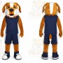 Brown Dog Mascot Costume with Custom Logo