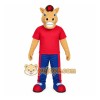 Tan Horse Mascot Costume with Custom Logo