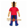 Tan Horse Mascot Costume with Custom Logo