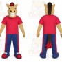 Tan Horse Mascot Costume with Custom Logo