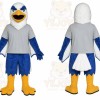 White Bird Mascot Costume with Custom Logo