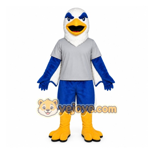 White Bird Mascot Costume with Custom Logo White Bird Mascot Costume with Custom Logo