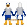 White Bird Mascot Costume with Custom Logo