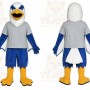White Bird Mascot Costume with Custom Logo