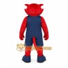Red Cat Mascot Costume with Custom Logo Red Cat Mascot Costume with Custom Logo