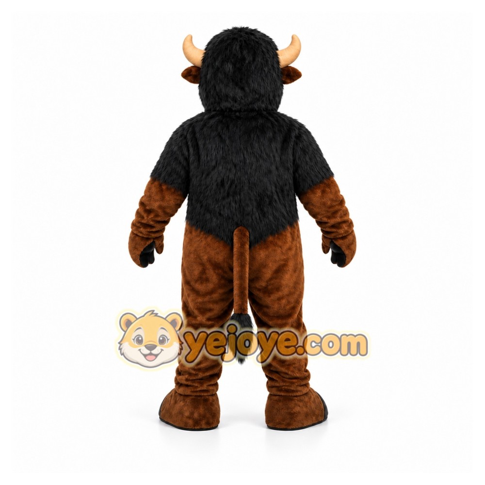 Brown Bull Mascot Costume with Custom Logo Brown Bull Mascot Costume with Custom Logo