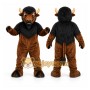 Brown Bull Mascot Costume with Custom Logo