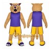 Tan Cat Mascot Costume with Custom Logo Tan Cat Mascot Costume with Custom Logo