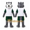 Gray Wolf Mascot Costume with Custom Logo Gray Wolf Mascot Costume with Custom Logo