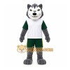 Gray Wolf Mascot Costume with Custom Logo Gray Wolf Mascot Costume with Custom Logo