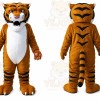 Orange Tiger Mascot Costume with Custom Logo