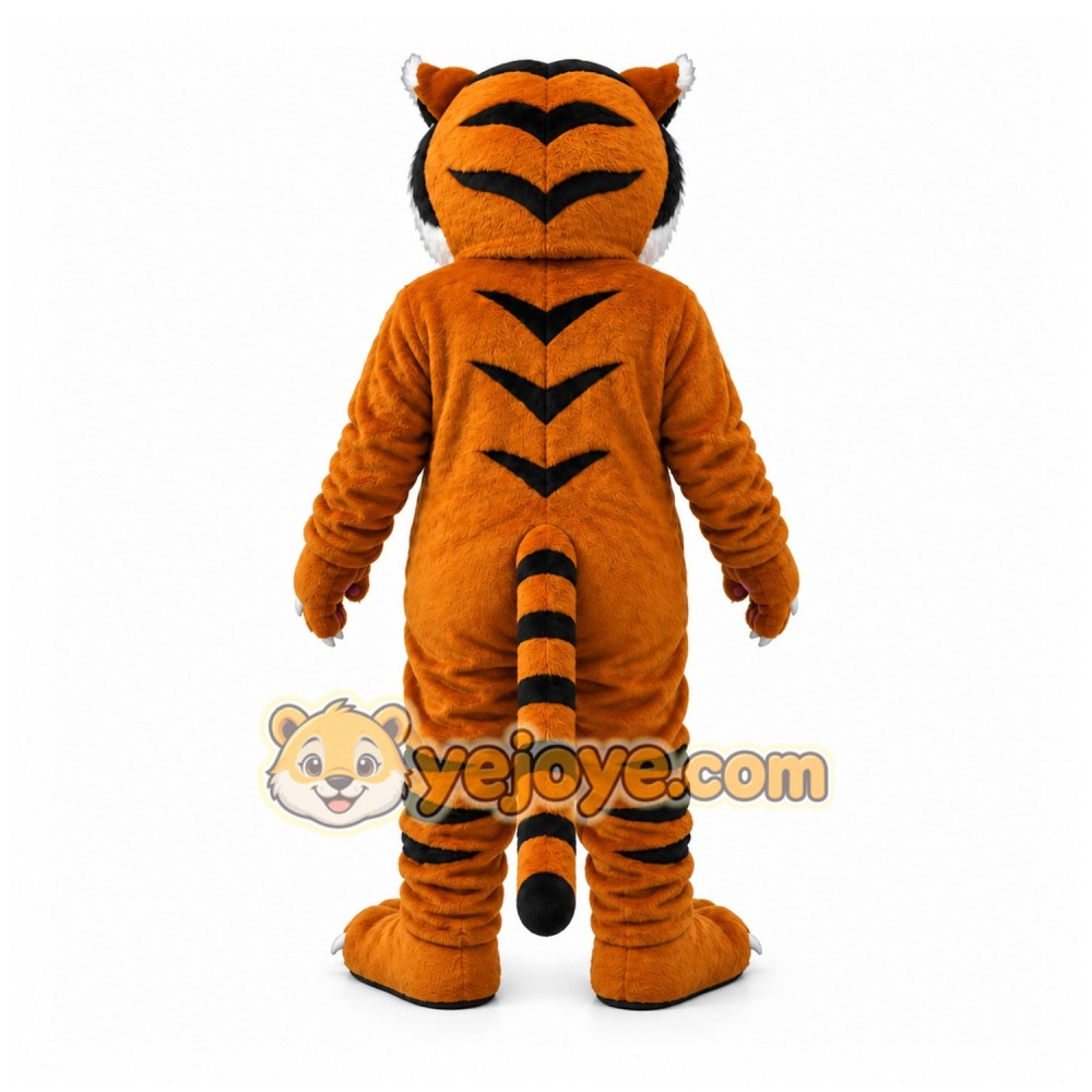 Orange Tiger Mascot Costume with Custom Logo Orange Tiger Mascot Costume with Custom Logo