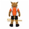 Tan Wildcat Mascot Costume with Custom Logo