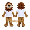 Brown Lion Mascot Costume with Custom Logo Brown Lion Mascot Costume with Custom Logo