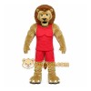 Brown Lion Mascot Costume with Custom Logo