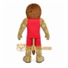 Brown Lion Mascot Costume with Custom Logo