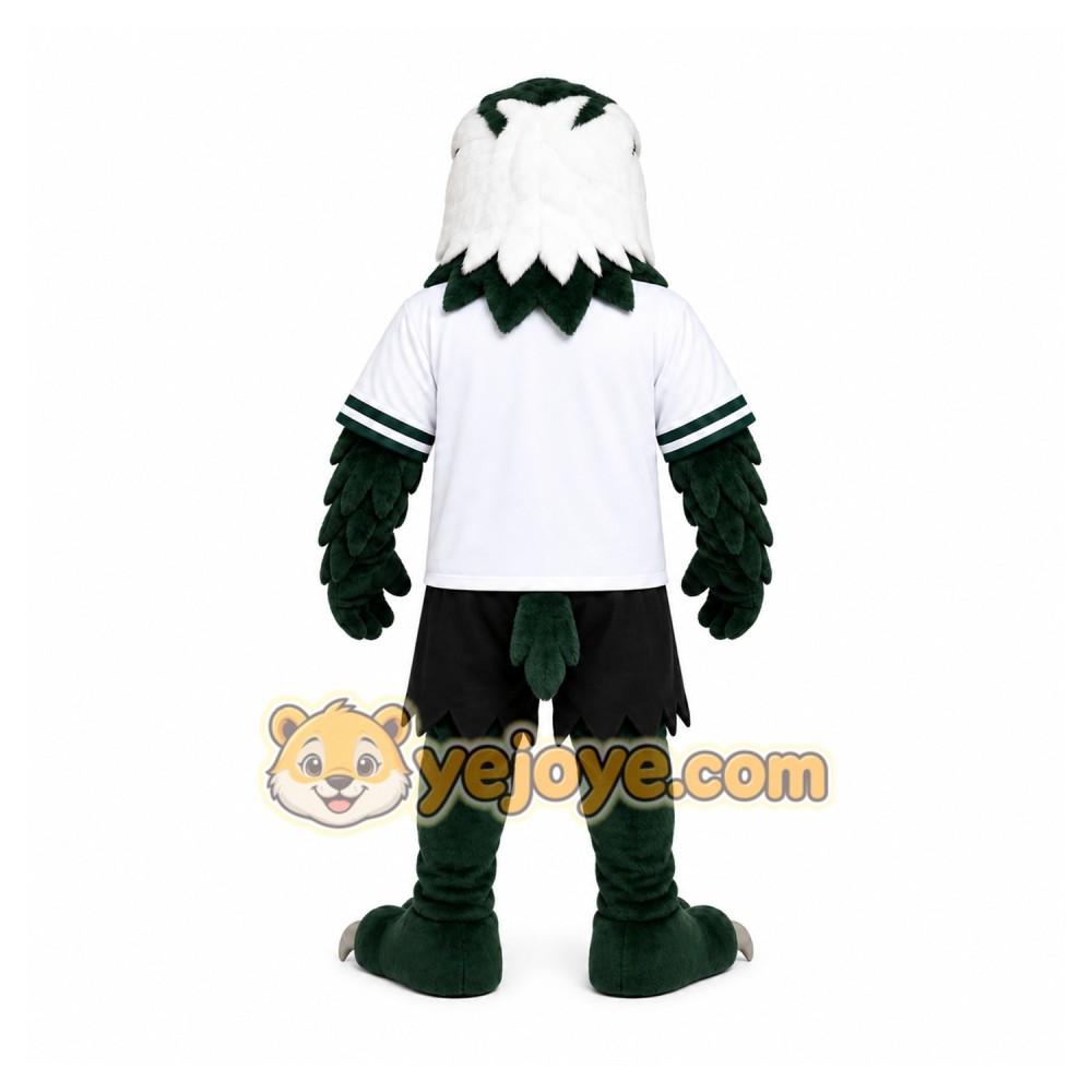 Black Eagle Mascot Costume with Custom Logo Black Eagle Mascot Costume with Custom Logo