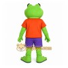 Green Frog Mascot Costume with Custom Logo Green Frog Mascot Costume with Custom Logo