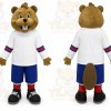 Brown Beaver Mascot Costume with Custom Logo