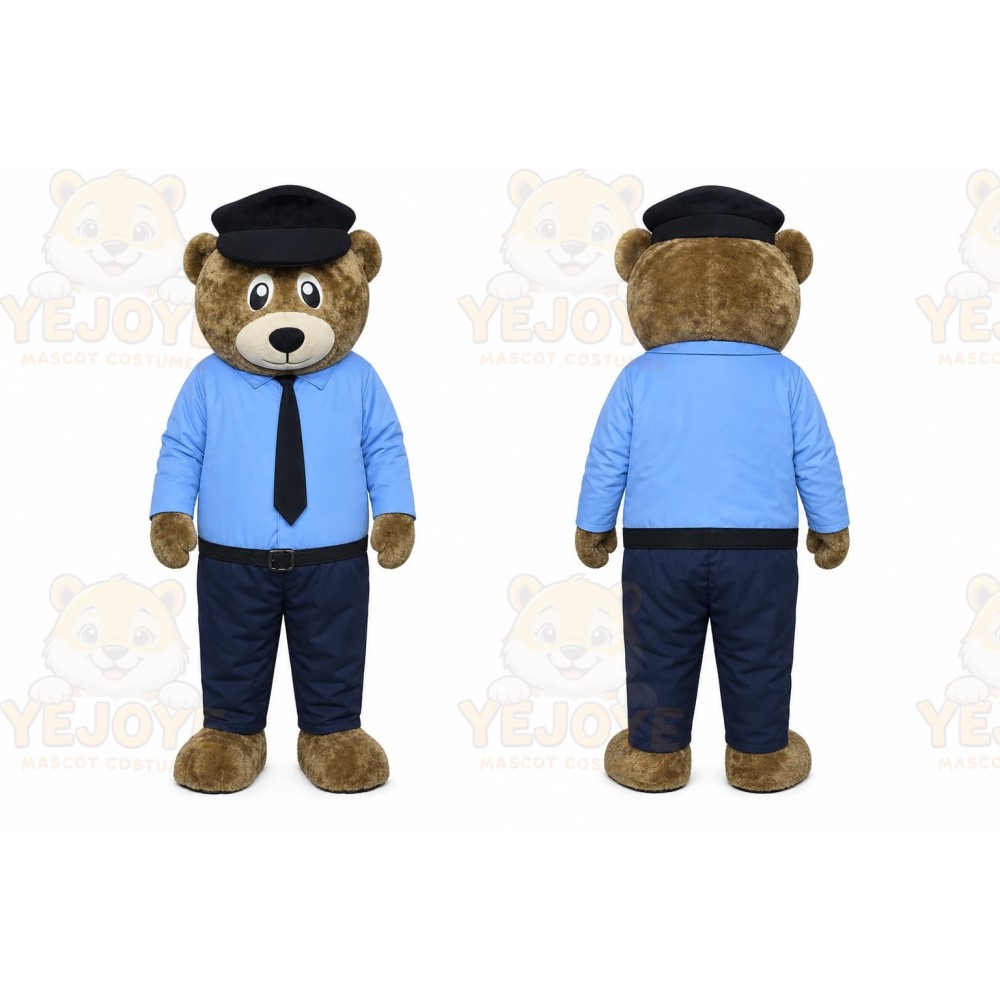 Brown Bear Mascot Costume with Custom Logo
