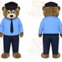 Brown Bear Mascot Costume with Custom Logo