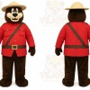 Brown Bear Mascot Costume with Custom Logo