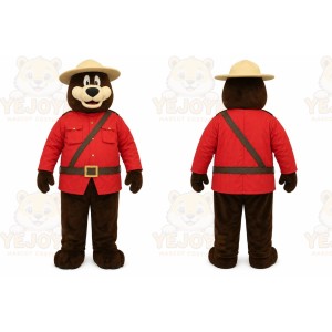 Brown Bear Mascot Costume with Custom Logo
