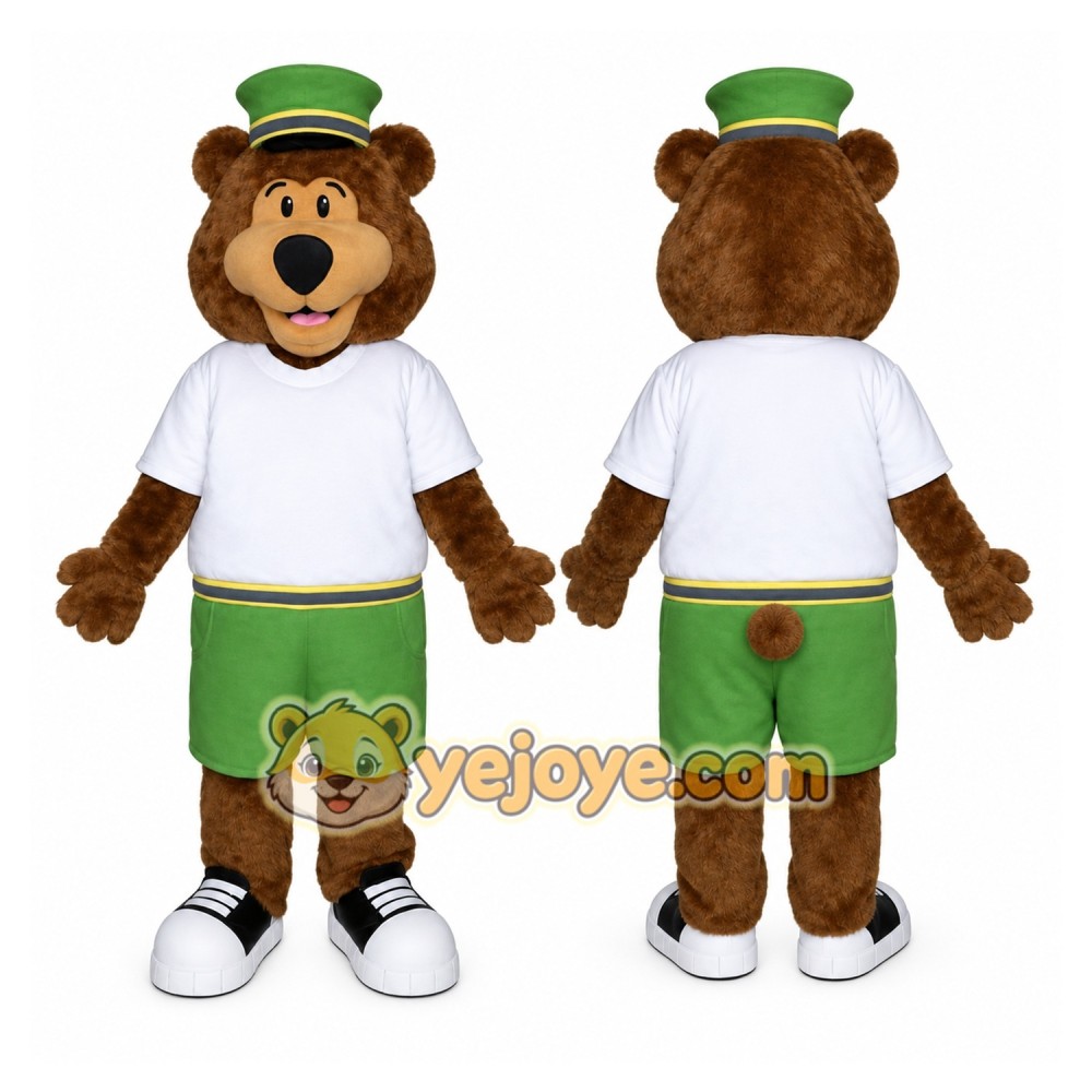 Brown Bear Mascot Costume with Custom Logo Brown Bear Mascot Costume with Custom Logo