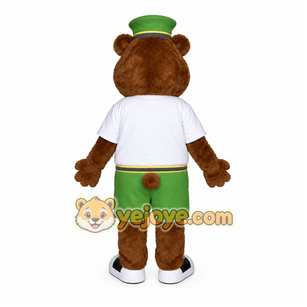 Brown Bear Mascot Costume with Custom Logo Brown Bear Mascot Costume with Custom Logo
