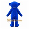 Blue Bear Mascot Costume with Custom Logo