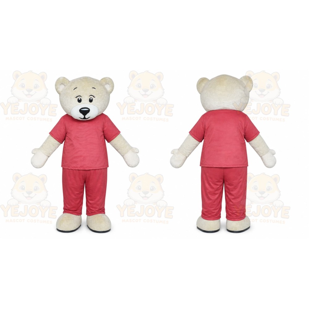Blue Bear Mascot Costume with Custom Logo